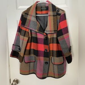 Cute plaid oversized jacket
